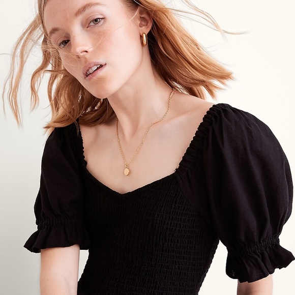 Madewell | Linen-Blend Lucie Smocked Mini Dress - Picture 7 of 9